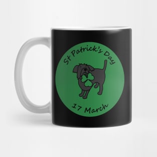 Dog with Shamrock St Patricks Day Mug